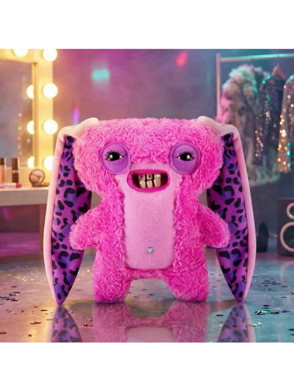 ZURU Fuggler Baddies Lord Long Ears Pink Plush Toy NEW
